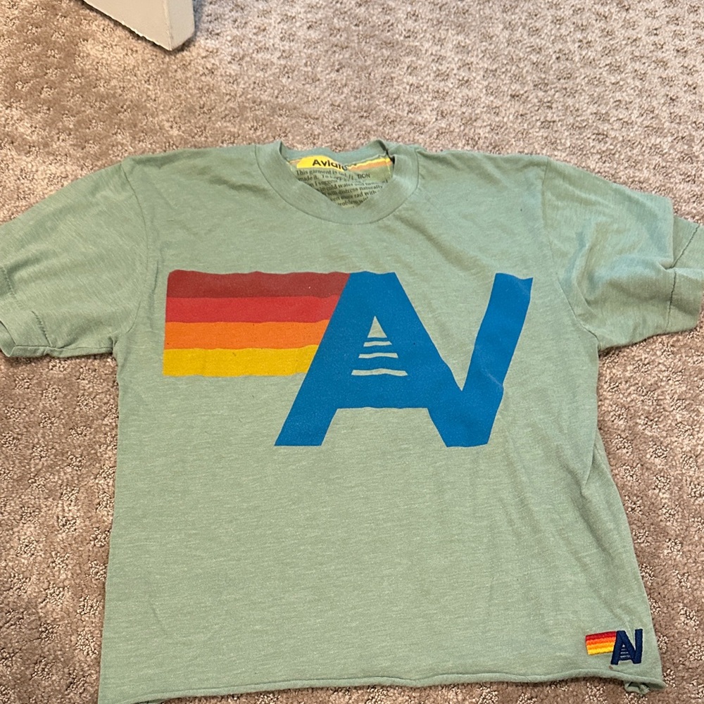 Aviator Nation XS women’s foam Green Tee like new
